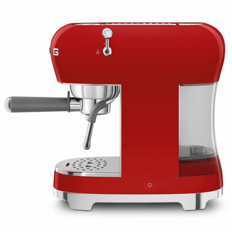 Smeg 50s Style Espresso Coffee Machine Red ECF02RDAU