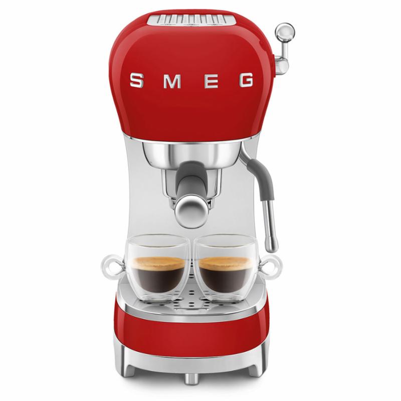 Smeg 50s Style Espresso Coffee Machine Red ECF02RDAU