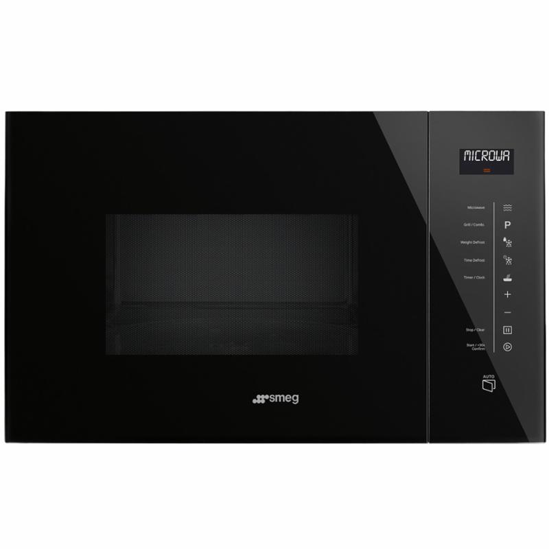 Smeg Linea 25L BuiltIn Microwave With Grill Black FMIA125B3
