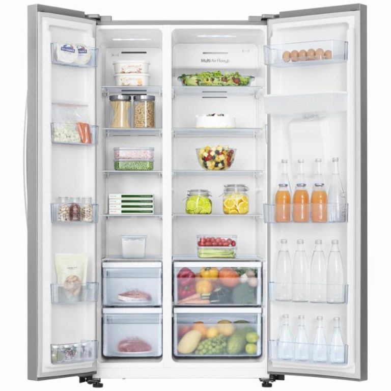 Hisense 578L Side By Side Fridge with Water Dispenser Stainless Steel