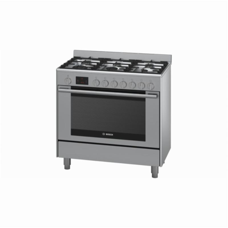 bosch series 6 900mm dual fuel range freestanding cooker